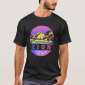 Zion National Park WPA Poster Style Graphic Utah T-Shirt (Vorderseite)