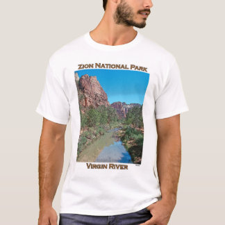Zion nationaler Park-Jungfrau Fluss T-Shirt