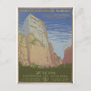 Zion-Nationalpark 1938 Springdale Utah Postkarte