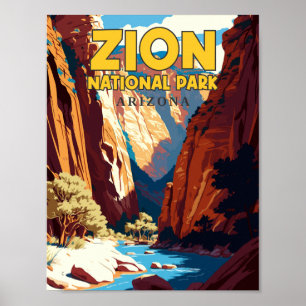 Zion Nationalpark Arizona Reiseandenken Poster