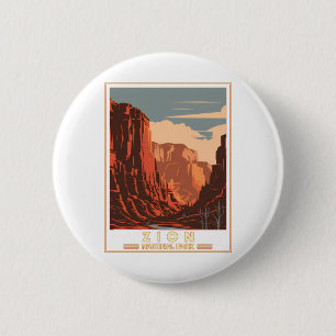 Zion-Nationalpark-Aufkleber Button