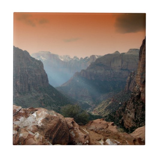 Zion Nationalpark Berge Landschaft Fliese (Vorderseite)