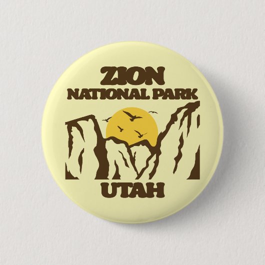 Zion-Nationalpark Button (Vorderseite)