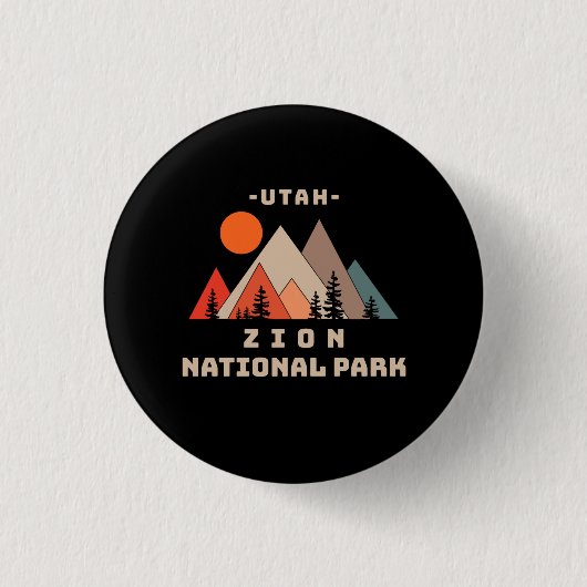 Zion-Nationalpark Button (Vorderseite)