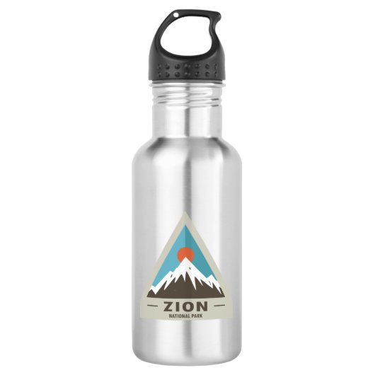 Zion-Nationalpark Edelstahlflasche (Vorderseite)