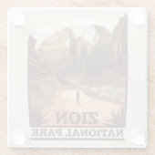 Zion-Nationalpark Glasuntersetzer (Rückseite)