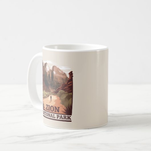 Zion-Nationalpark Kaffeetasse (Vorderseite Links)