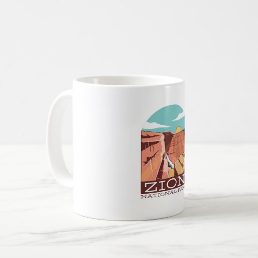 Zion-Nationalpark Kaffeetasse (Vorderseite Links)