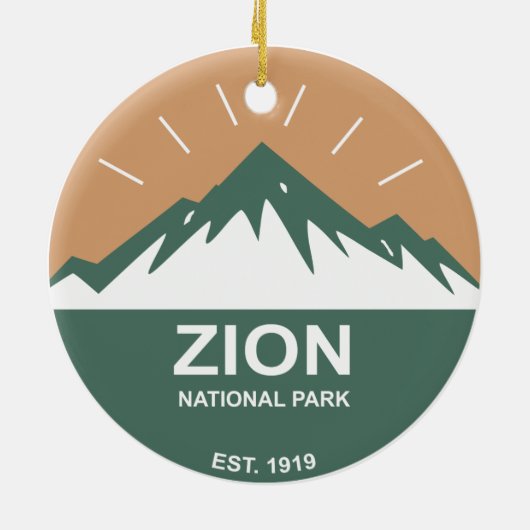 Zion-Nationalpark Keramik Ornament (Hinten)