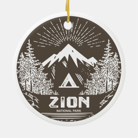 Zion-Nationalpark Keramik Ornament (Hinten)