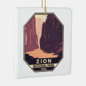 Zion Nationalpark Narrows Retro Keramikornament (Rechts)