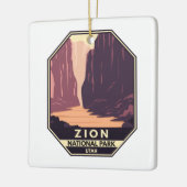 Zion Nationalpark Narrows Retro Keramikornament (Links)