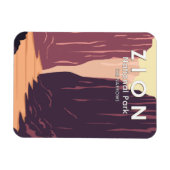 Zion Nationalpark Narrows Retro Magnet (Horizontal)