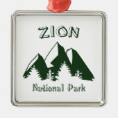 Zion-Nationalpark Ornament Aus Metall (Vorne)