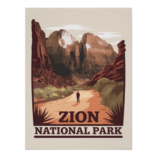 Zion-Nationalpark Poster (Vorderseite)