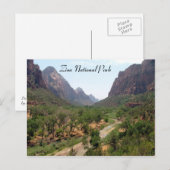 Zion-Nationalpark Postkarte (Vorne/Hinten)