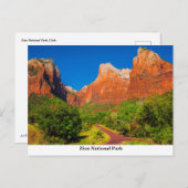 Zion-Nationalpark Postkarte (Vorne/Hinten)