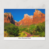 Zion-Nationalpark Postkarte (Vorderseite)
