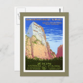 Zion-Nationalpark Postkarte (Vorne/Hinten)