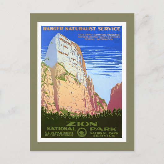 Zion-Nationalpark Postkarte (Vorderseite)