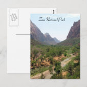 Zion-Nationalpark Postkarte (Vorne/Hinten)