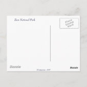Zion-Nationalpark Postkarte (Rückseite)
