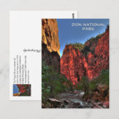 Zion-Nationalpark Postkarte (Vorne/Hinten)