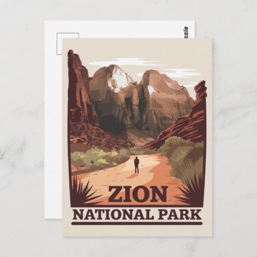 Zion-Nationalpark Postkarte (Vorne/Hinten)