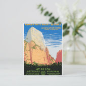 Zion-Nationalpark Postkarte (Stehend Vorderseite)