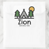 Zion-Nationalpark Quadratischer Aufkleber (Tasche)