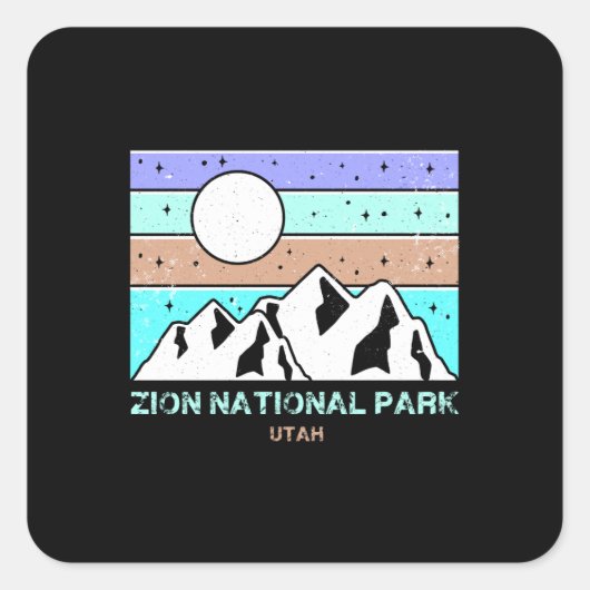 Zion-Nationalpark Quadratischer Aufkleber (Vorderseite)