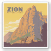 Zion-Nationalpark | Ram Aufkleber (Vorderseite)