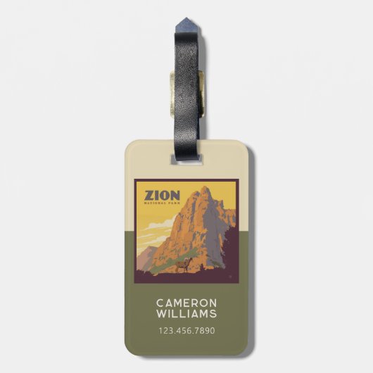 Zion-Nationalpark | Ram Gepäckanhänger (Rückseite vertikal)