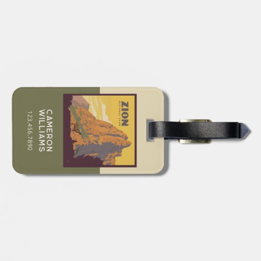 Zion-Nationalpark | Ram Gepäckanhänger (Rückseite horizontal)