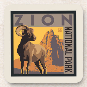 Zion-Nationalpark   Ram Getränkeuntersetzer