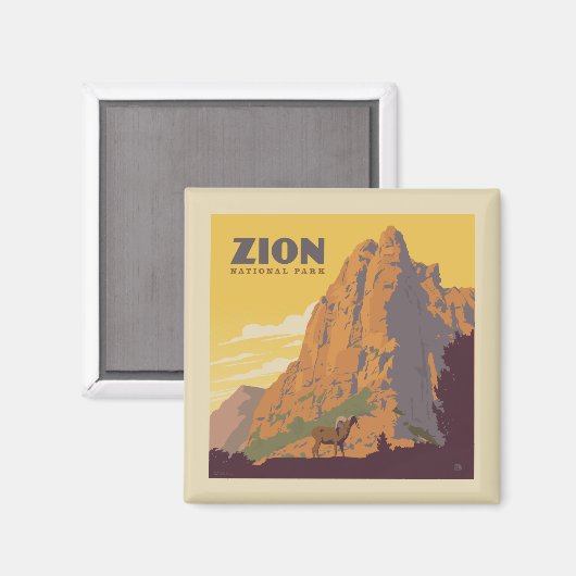 Zion-Nationalpark | Ram Magnet (Vorderseite/Rückseite)