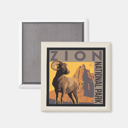 Zion-Nationalpark | Ram Magnet (Vorderseite/Rückseite)