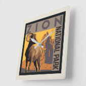 Zion-Nationalpark | Ram Quadratische Wanduhr (Winkel)