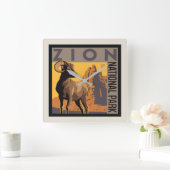Zion-Nationalpark | Ram Quadratische Wanduhr (Zuhause)
