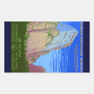 Zion-Nationalpark Rechteckiger Aufkleber