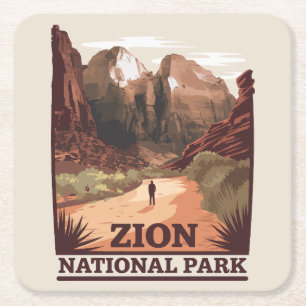 Zion-Nationalpark Rechteckiger Pappuntersetzer