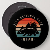 Zion Nationalpark Retro Button (Vorne & Hinten)