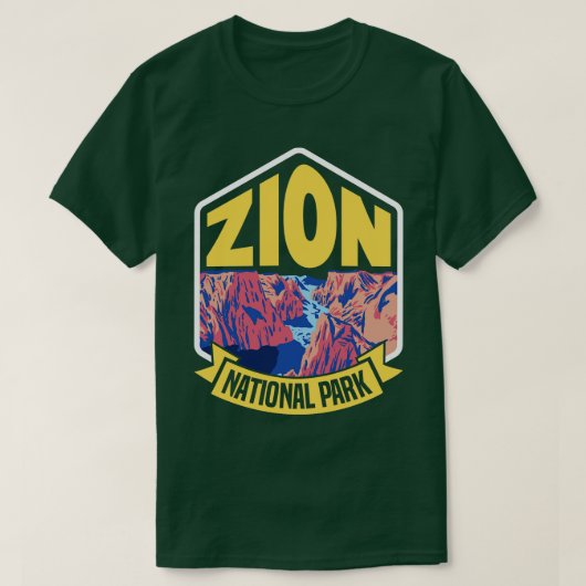 Zion Nationalpark Retro T-Shirt (Design vorne)