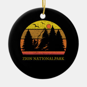 Zion Nationalpark Retro Vintage Keramik Ornament