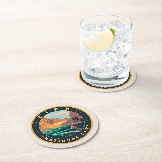 Zion-Nationalpark Runder Pappuntersetzer (Vor Ort)