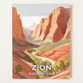 Zion-Nationalpark | Travel Watercolor Valley Planer (Rückseite)