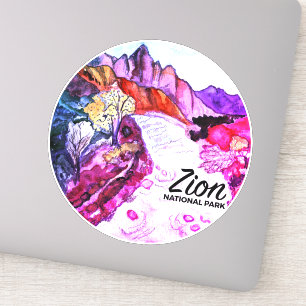Zion Nationalpark Utah Camping Wandern im Val Pior Aufkleber