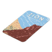 Zion Nationalpark Utah Der Große Bogen Vintag Magnet (Linke Seite)