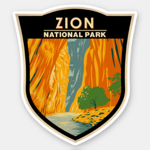 Zion Nationalpark Utah Die Pfeile Vintag Aufkleber