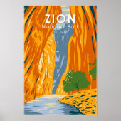 Zion Nationalpark Utah Die Pfeile Vintag Poster (Vorne)